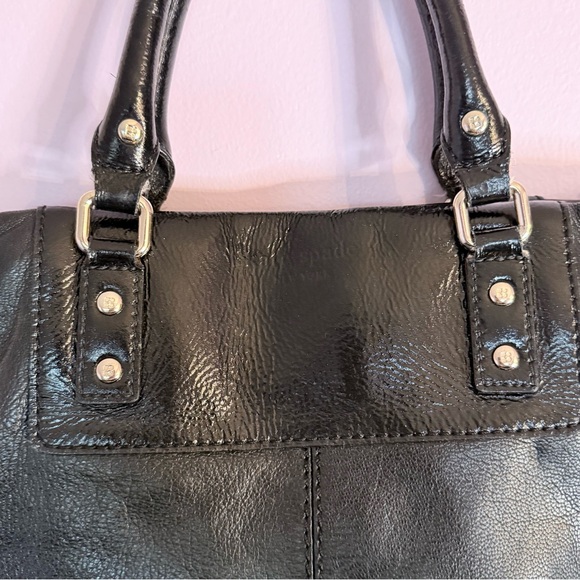 Kate Spade Black Leather Zipper Convertible Crossbody shoulder handbag - Picture 3 of 10